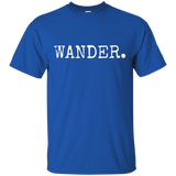 WANDER T Shirt Hiking Outdoor Nature Adventure Trail T Shirt_Black