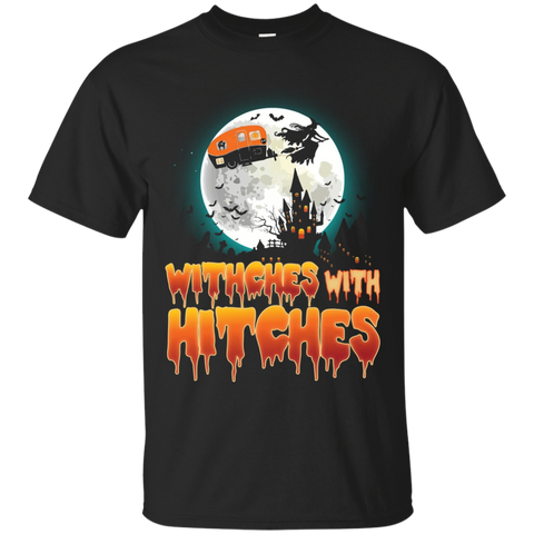 Witches With Hitches Shirt Halloween Costume For Camper_black=