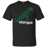 Mens Daddysaur First Time New Dad Dinosaur Gift Tee_black=