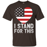 I Stand For This I Don't Kneel Heart Love American Flag Tee_black