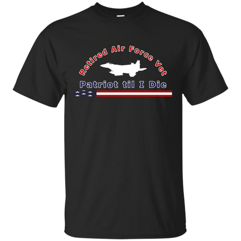 Retired Air Force Veteran T-shirt_Black