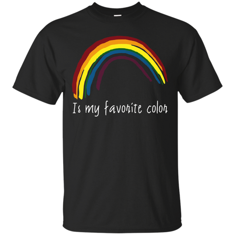 Rainbow Favorite Color Funny T-Shirt_Black