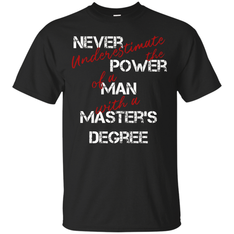 Man Masters Degree Graduation Or Career Tee_black=