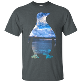Ocean Colors Penguin Cool Bird Animal Lover Penguin T-Shirt_Black