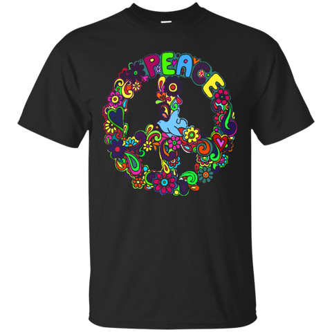 PEACE SIGN - CLASSIC FIT HIPPIE T SHIRT_Black