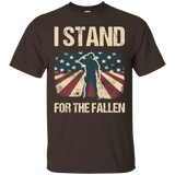 I Stand For The Fallen Shirt I Don't Kneel Military Veteran_black