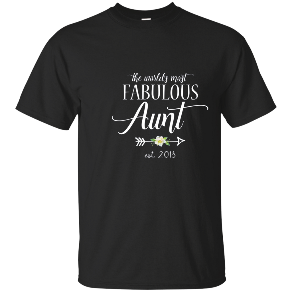 2018 Proud New Aunt T Shirt Fabulous Aunt Tee_navy