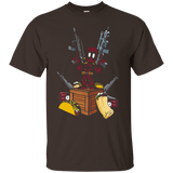 Marvel Deadpool Weapons And Food Graphic T-shirt_black=