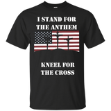 I Stand For The Anthem Kneel For The Cross Shirt_black