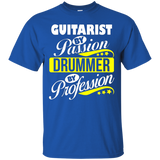 Guitarist By Passion Drummer By Profession T Shirt_black