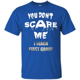 Teacher Shirt 1st Grade First Dont Scare Me Teach Halloween_black=