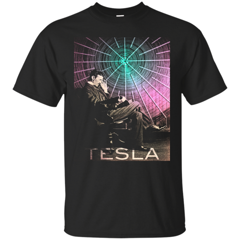 NIKOLA TESLA Inventor AC Electricity Inspiring Science Shirt_Black