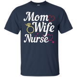 Women's Mom Wife Nurse Funny T-shirt_Black