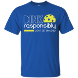 Dink Responsibly Funny Pickleball T-shirt_black=