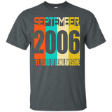 September 2006 11th Birthday Gifts 11 yrs Bday T-shirt_Black