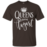 Womens Queens are Born in August Gift Shirt_Black