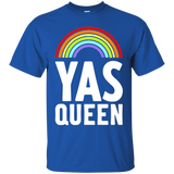 raimbow gay pride flag yas queen lgbt homo lesbian t shirts_Black
