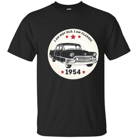 Vintage Classic Car 1954 T-shirt 63th Birthday Gift Shirt_navy=