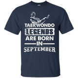 Taekwondo Legends Are born In September Shirt_Black