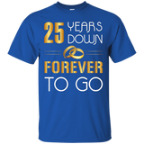 25 Years Down, Forever To Go Couple Anniversary T-shirt_black