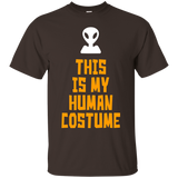 This Is My Human Costume Alien Halloween Funny T-shirt_black=