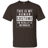 I'm Really A Mermaid Costume Halloween Shirt Funny