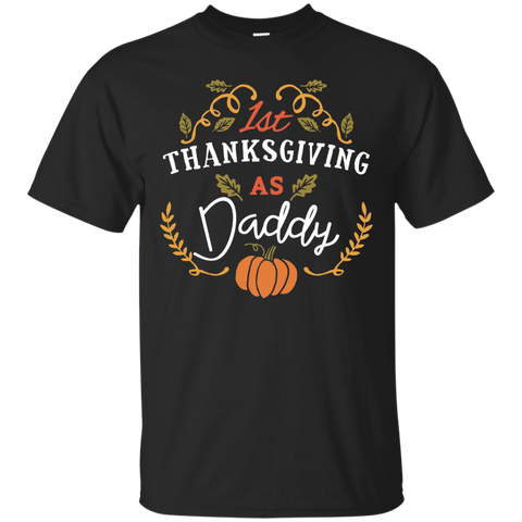 Mens Mens 1st Thanksgiving Tshirt As Daddy_black=