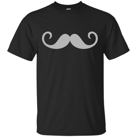 Curly Gray Mustache T-shirt_black=