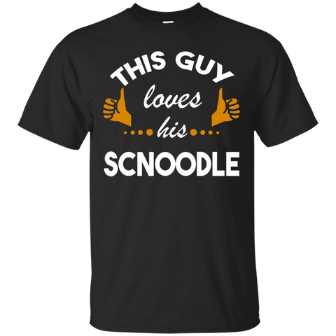 This guy loves his Scnoodle fun T shirt_Black