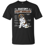 The Anatomy of a Saint Bernard - Funny shirt_Black