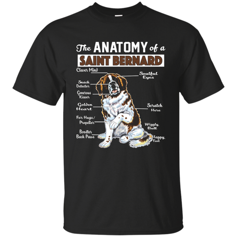 The Anatomy of a Saint Bernard - Funny shirt_Black