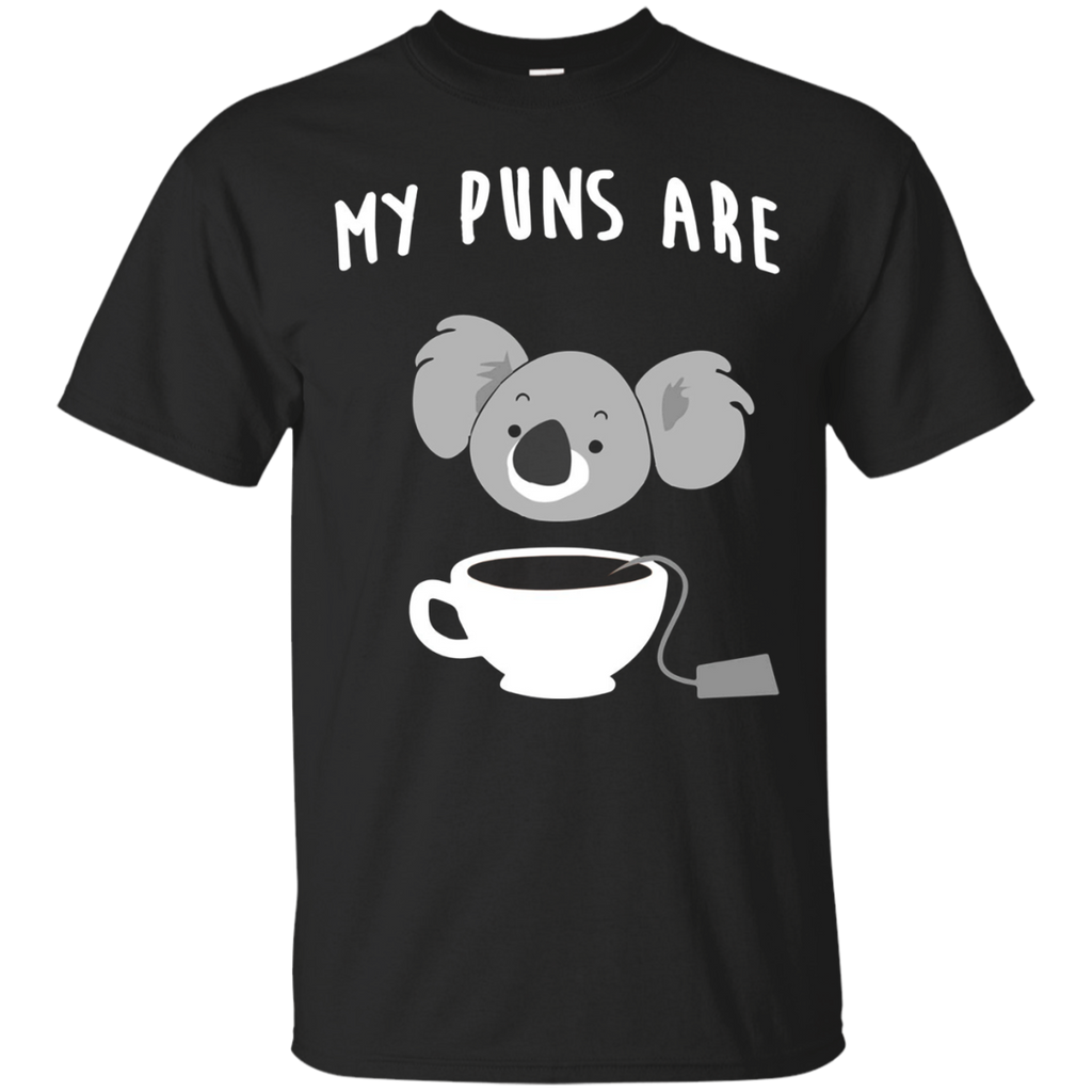 My Puns Are Koala Tea T Shirt_Black