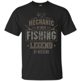 Weekend Fishing Legend Funny Fisherman T-shirt_Black