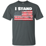 I Stand Distressed Usa Flag T-shirt National Anthem_black=