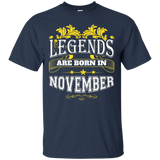 Legends Are Born In November Birthday T-shirt Gift_black