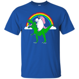 Party Dinosaur T-Rex with an Unicorn Shirt_Black