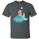 Cute Unique & Trendy Mermaid & Pearls Art T-shirt & Gift_navy