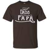 Great Dads Get Promoted To Papa- Funny Grandfather Shirt_black=