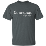 Womens Be Awesome But First Coffee Lover Women's T-shirt_black=