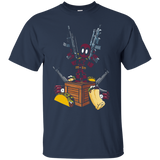 Marvel Deadpool Weapons And Food Graphic T-shirt_black=