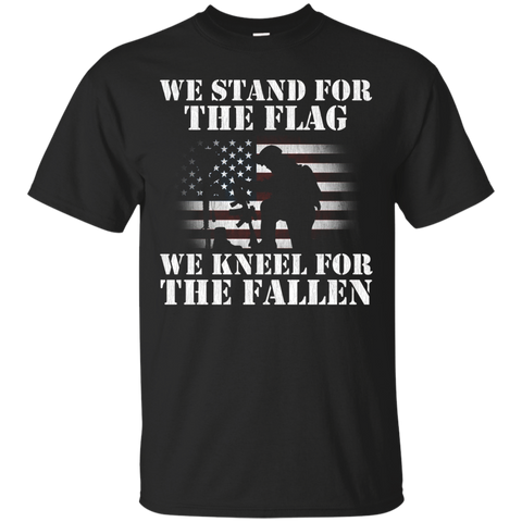 Veteran Gift - We Stand For The Flag We Kneel For The Fallen_black=