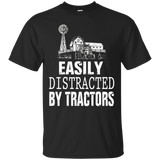 Easily Distracted By Tractors T-shirt_black=