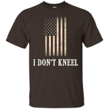 I Don't Kneel American Flag National Anthem T-shirt_black=