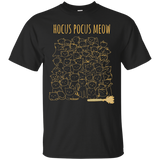 Cute Halloween Tshirt Hocus Pocus Ghost Cats Meow_black=