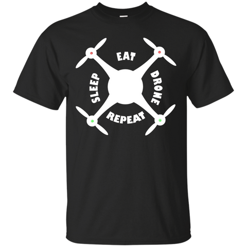 Funny Drone Eat Sleep Quadcopter Hobby T-shirt Light_black=