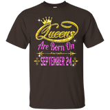 Queens Are Born On September 24 shirt_Black