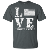 I Don't Kneel Anti Anthem Protest American Flag T Shirt_black