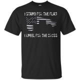 I Stand For The Flag I Kneel For The Cross Shirt_black