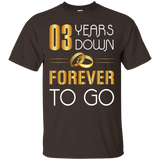 03 Years Down, Forever To Go Couple Anniversary T-shirt_black