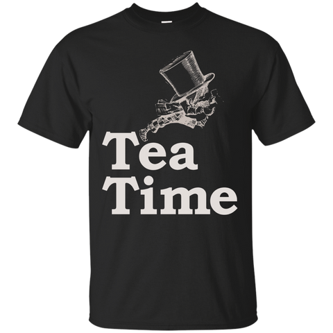 Tea Time With The Mad Hatter T-Shirt_Black